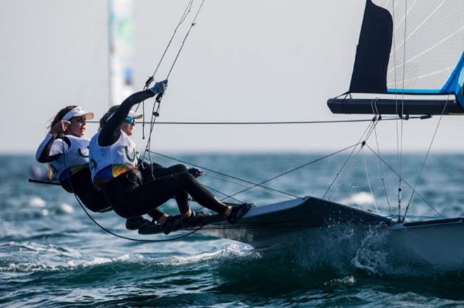 Paris Henken (Coronado, Calif.), Helena Scutt (Kirkland, Wash.), 49erFX © Sailing Energy/World Sailing